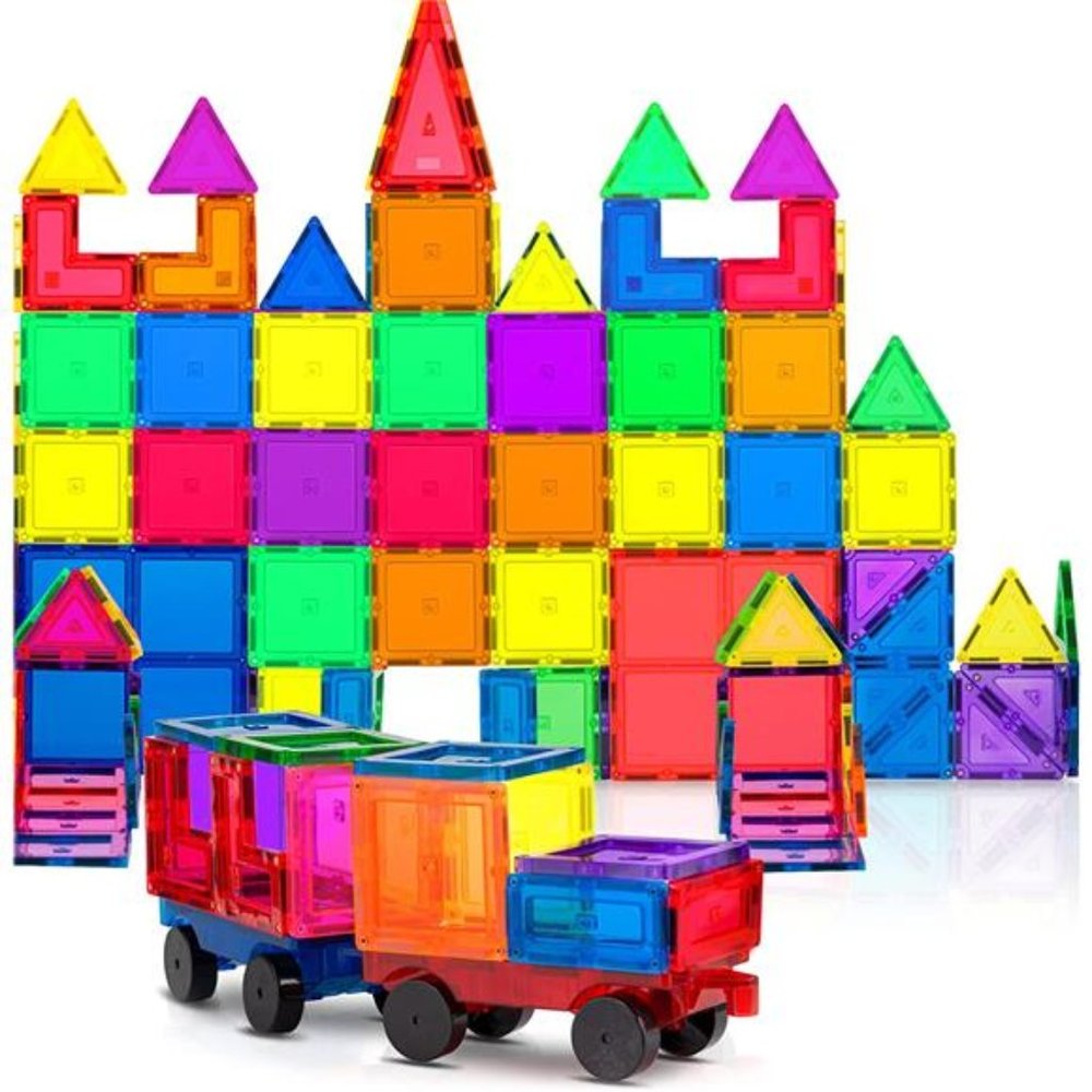 60 PCS 3D Magnetic Blocks Magnetic Tiles - Magnet Building Tiles for Kids